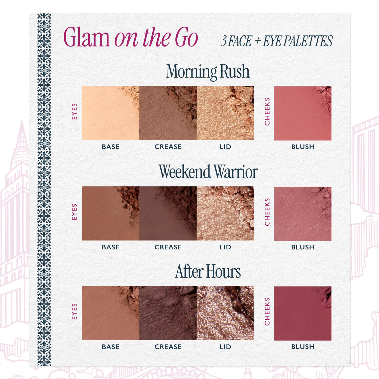Glam on the Go Face + Eye Palettes (3PC) - Image 2