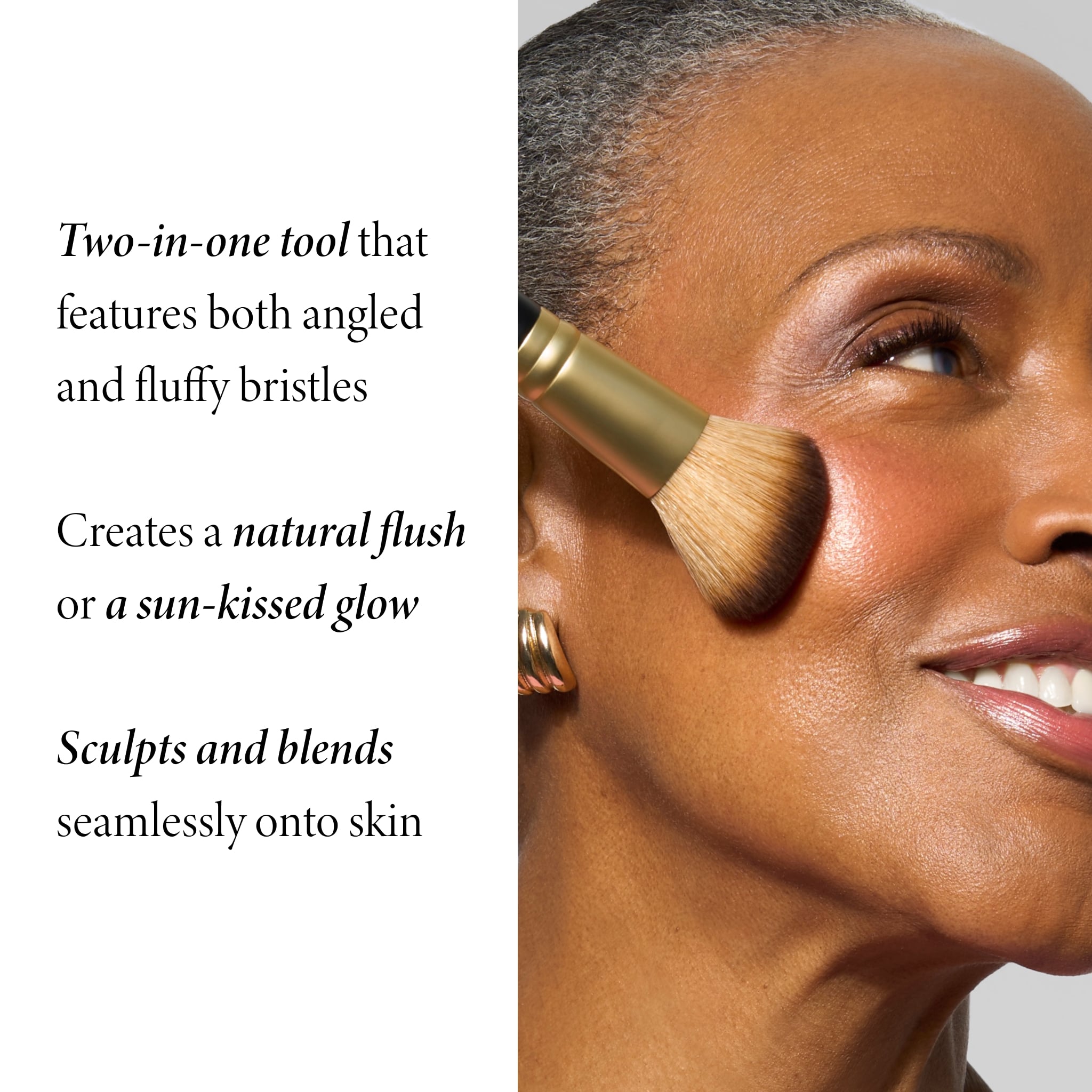 Dual-Ended Blush + Bronzer Brush - Image 2