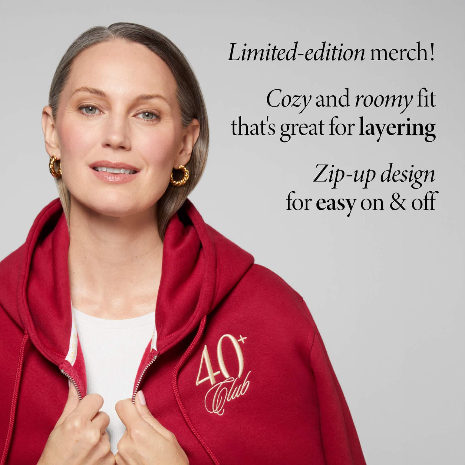 The 40+ Club Zip-Up Sweatshirt - Image 4